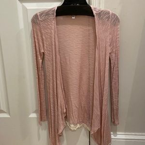 Thin light pink cardigan